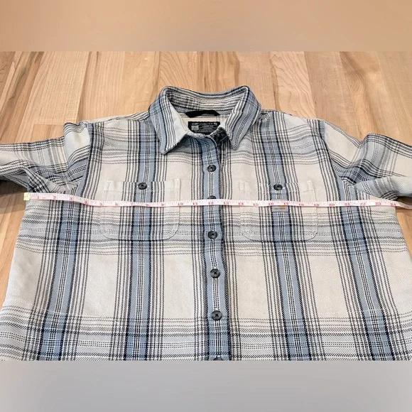 Carhartt Women’s Loose Fit Twill Long Sleeve Shirt Jacket - Blue / Gray, Size L - Picture 12 of 15